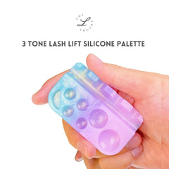 3 Tone Lash Lift Silicone Palette for solution, serum, tint and brush