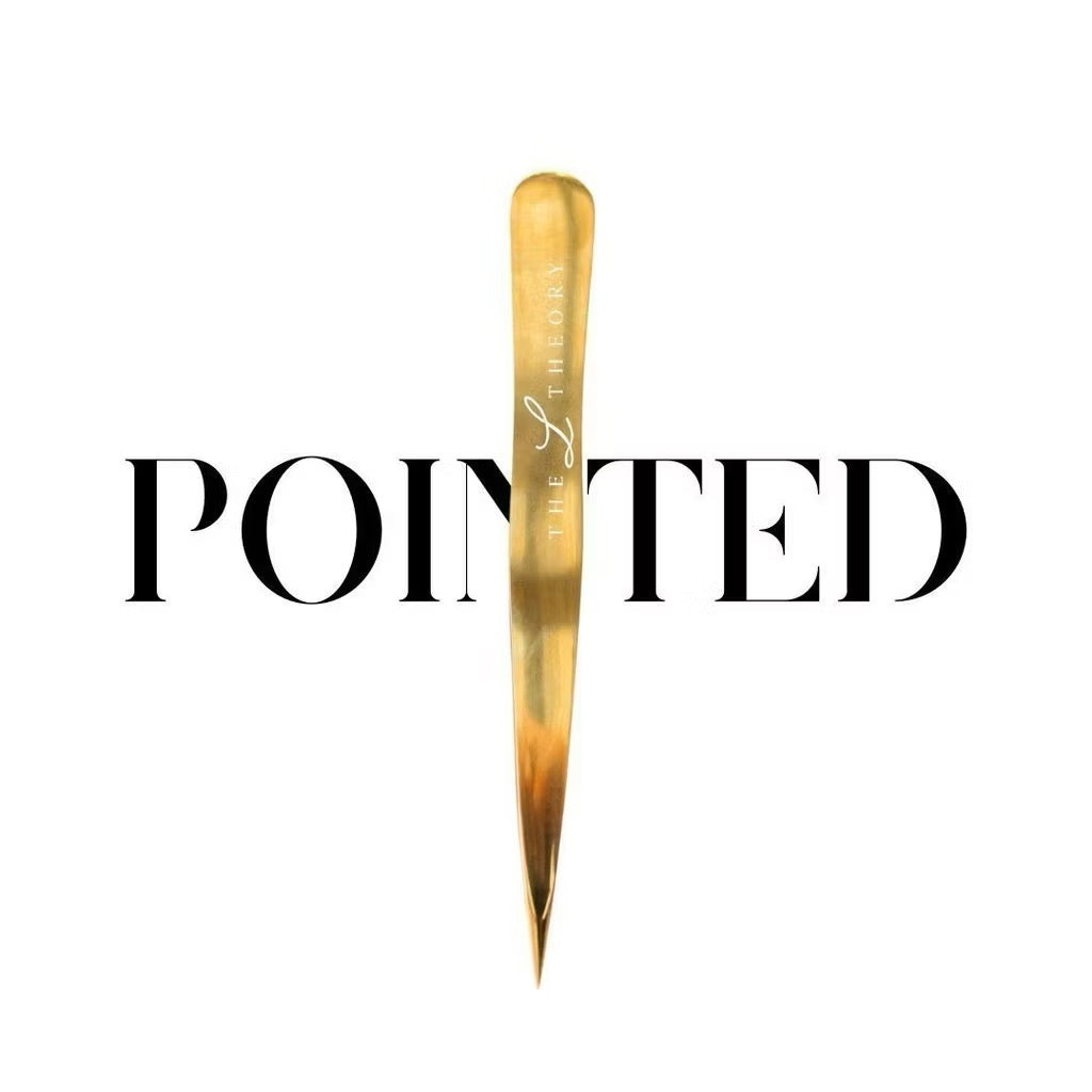 THE DUO Slanted & Pointed Professional Eyebrow Tweezers by The L Theory