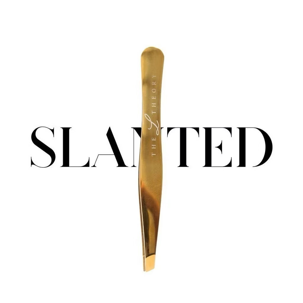 THE DUO Slanted & Pointed Professional Eyebrow Tweezers by The L Theory